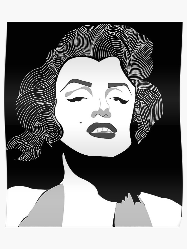 Marilyn Monroe Vector Poster 750x1000 Marilyn Monroe Vector Poster