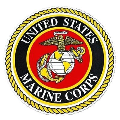 400x400 Us Marine Corps Logo Car Decal Black And White Vector Dbsound