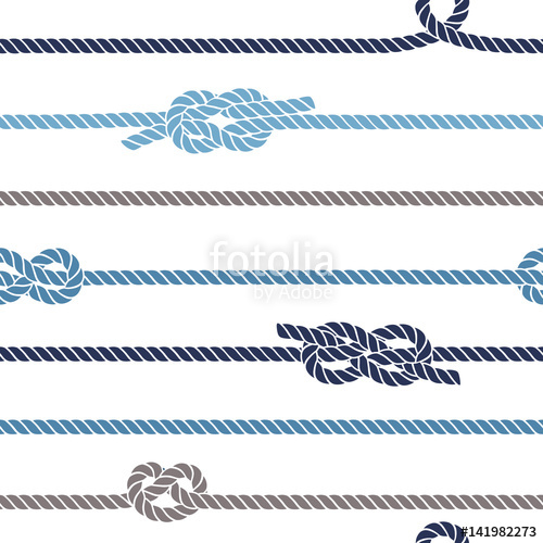 Seamless Marine Pattern With Knots And Rope Vector Sea 500x500 Seamless Marine Pattern With Knots And Rope Vector Sea