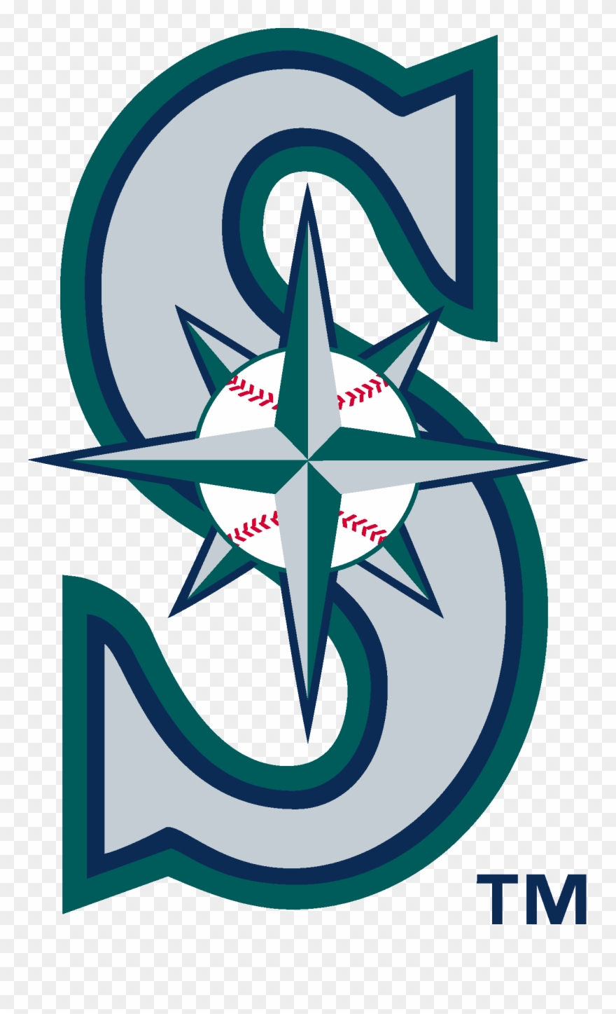 880x1447 Seattle Mariners Logo Vector Clipart