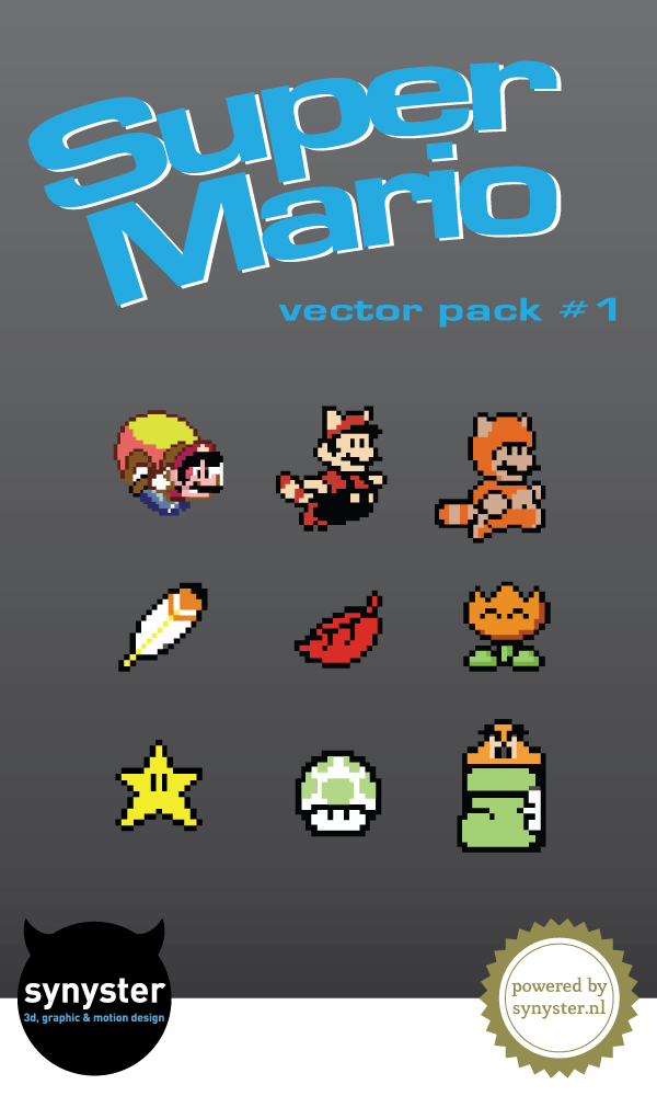600x1000 Super Mario Bros Vector Pack