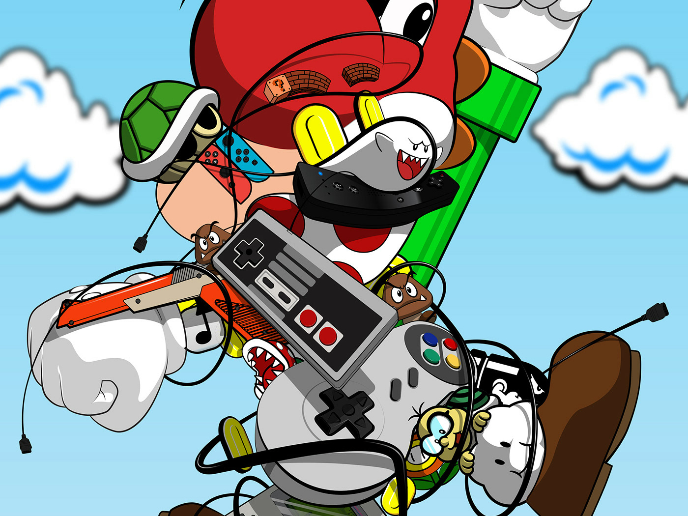 1400x1050 Super Mario Mess!