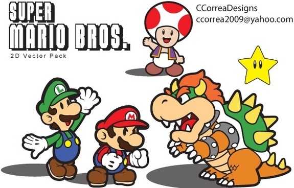 575x368 Vector Mario Bross Free Vector Download