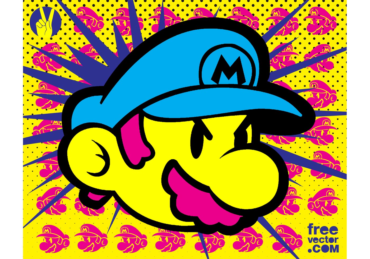 1400x980 Mario Free Vector Art