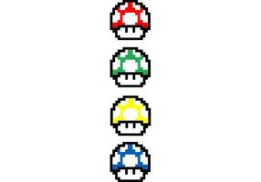 286x200 Mario Mushroom Vector Pack