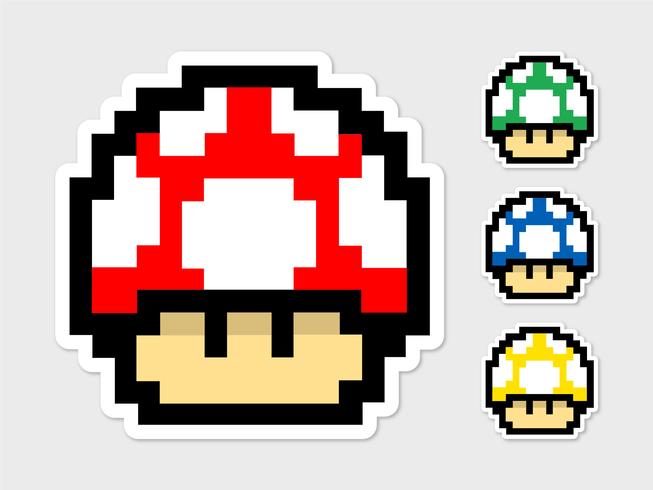653x490 Mario Mushroom Vector Pack
