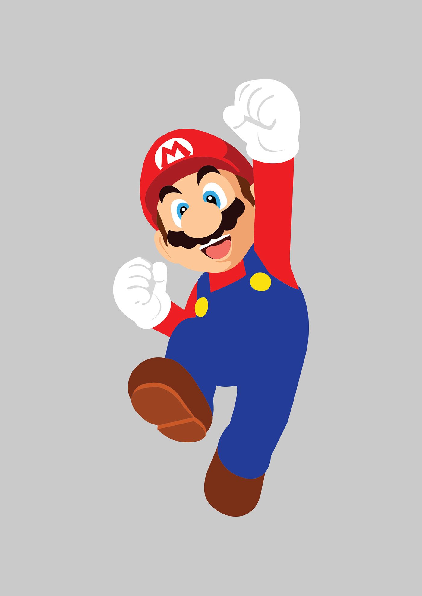 1400x1980 Mario Vector On Behance Video Games Mario, Super Mario