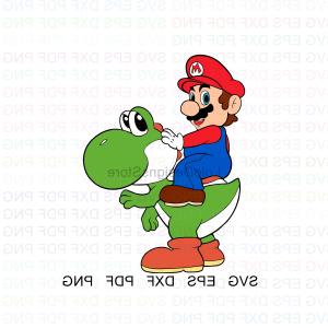 300x300 Super Mario With Yoshi Vector Clipart Hoodamathrun