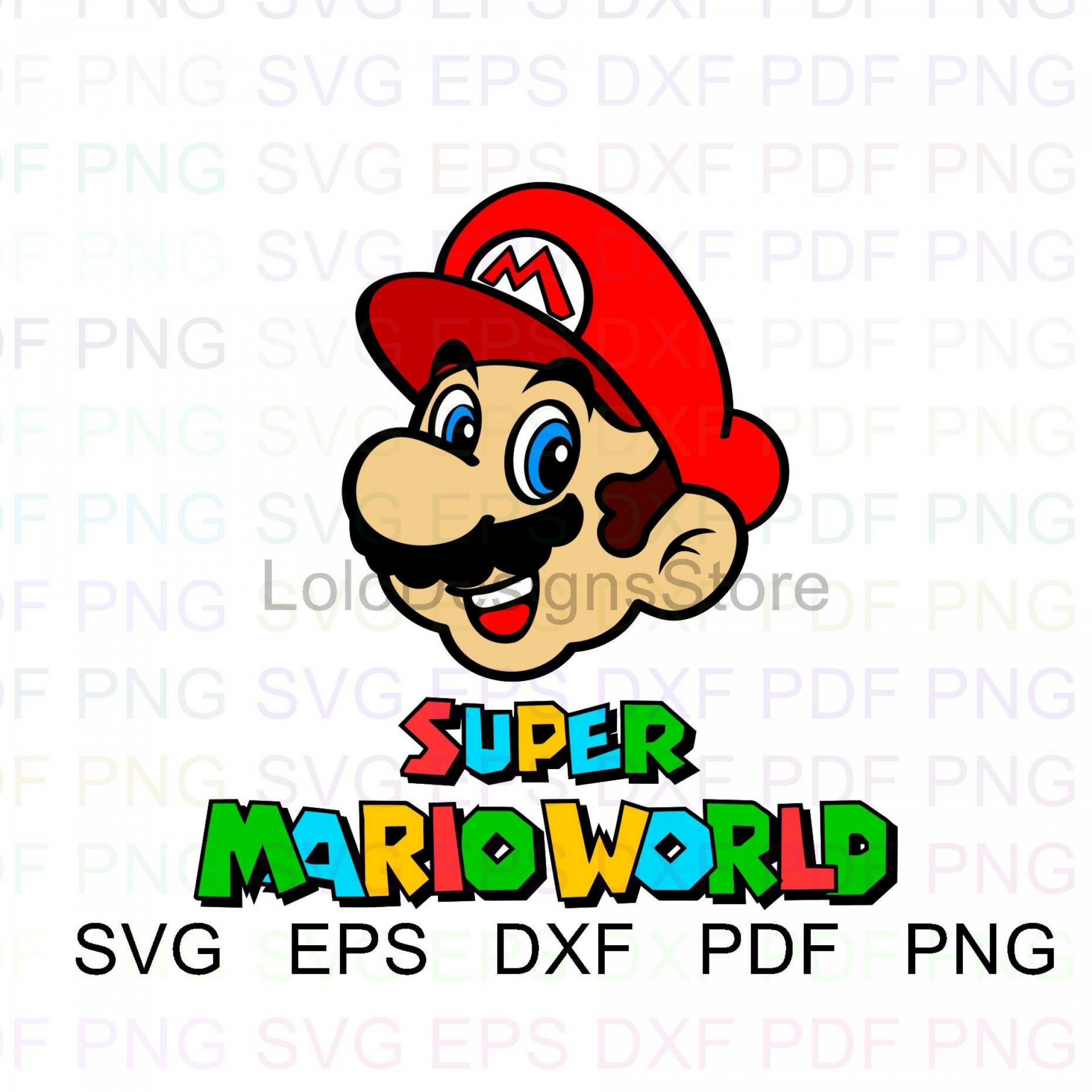 2678x2678 Super Mario World Face Vector Clipart Handandbeak