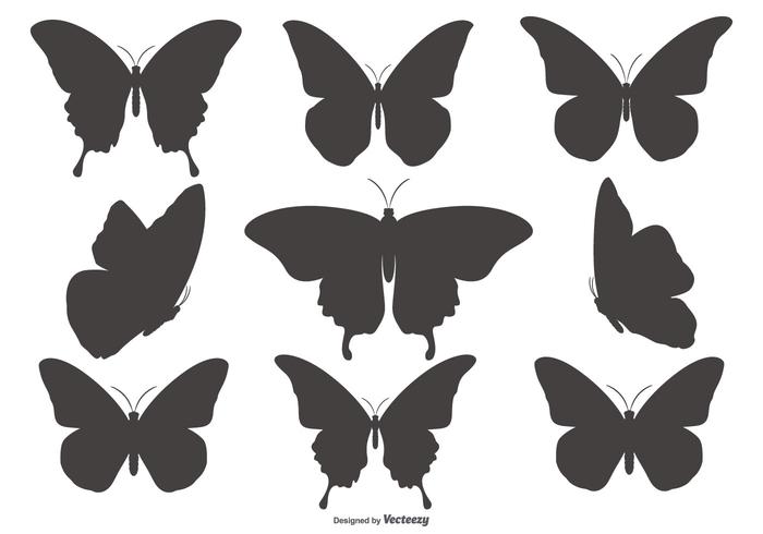 700x490 Butterfly Silhouette Shapes Collection