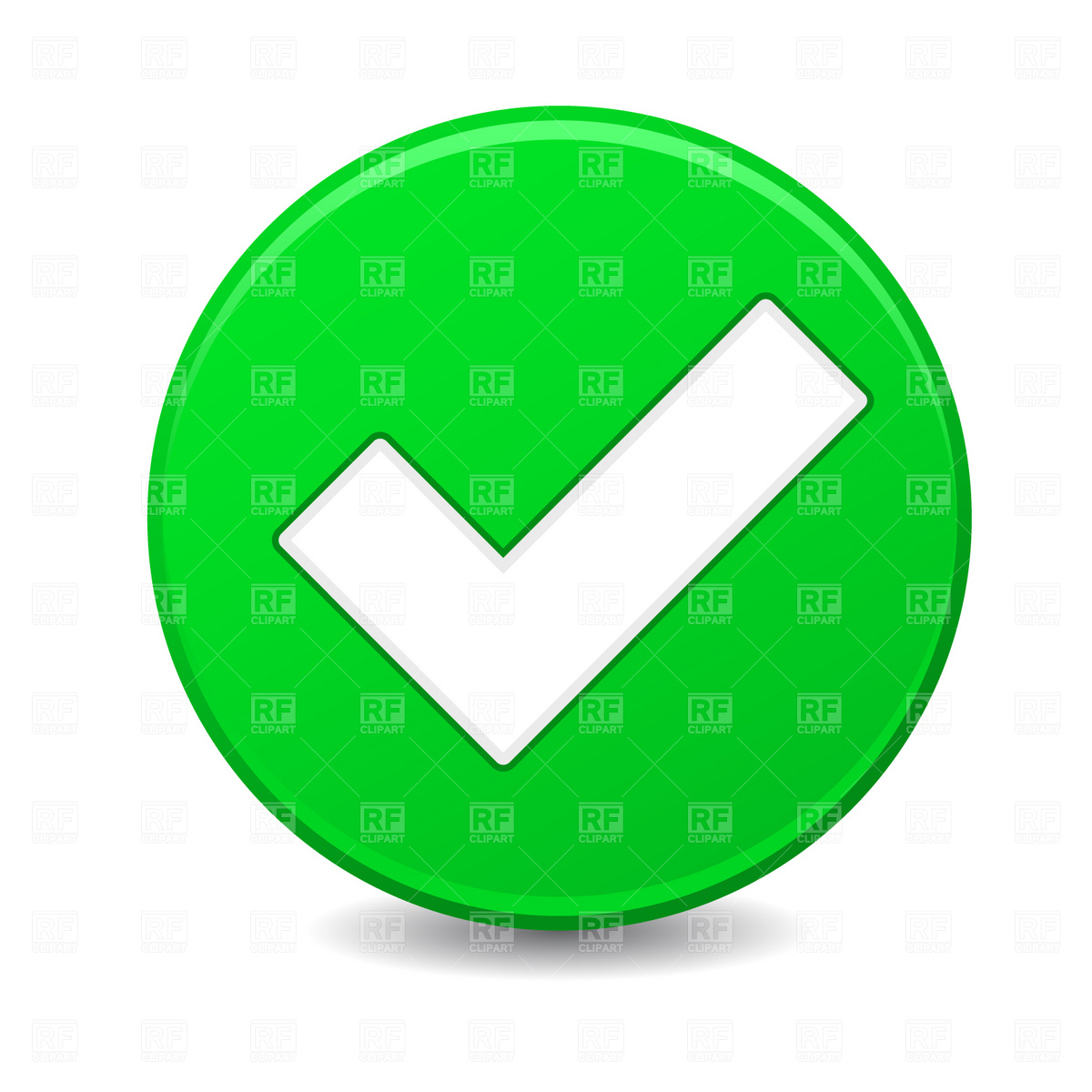 1200x1200 Green Button With Check Mark Vector Image Of Signs, Symbols, Maps