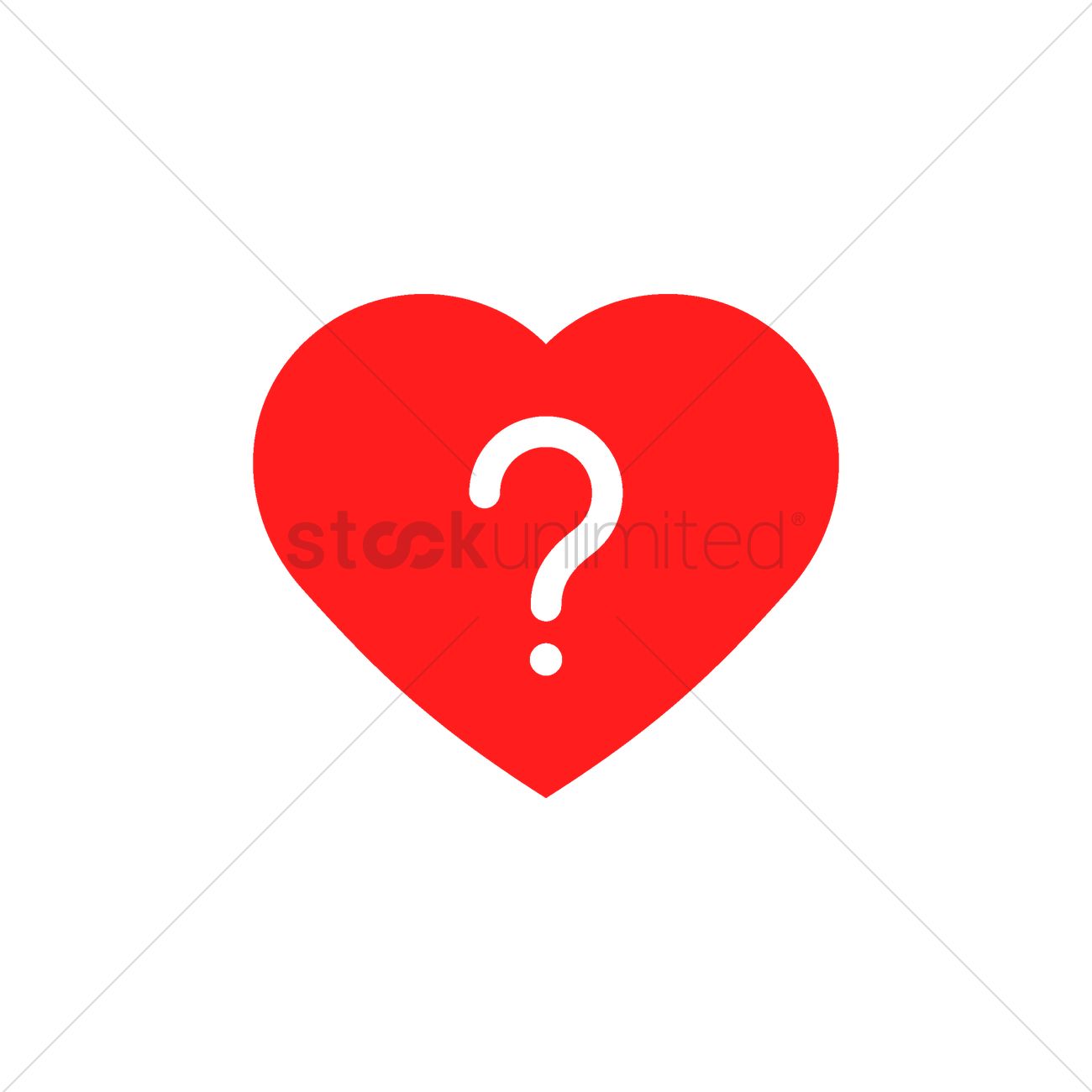 1300x1300 Heart With A Question Mark Vector Image