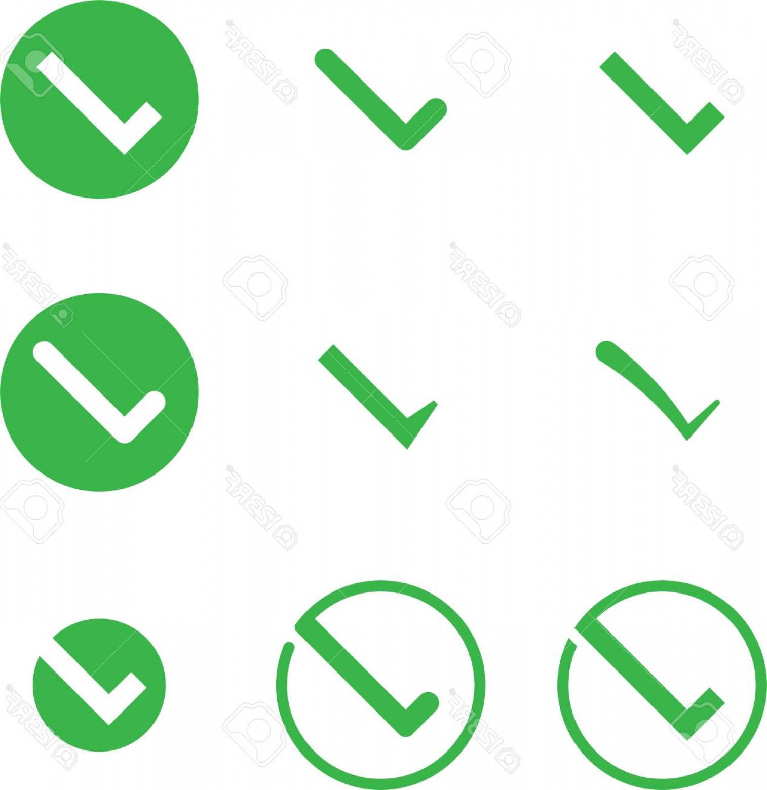 1514x1560 Photostock Vector Tick Mark Icon Collection Check Mark Right Mark