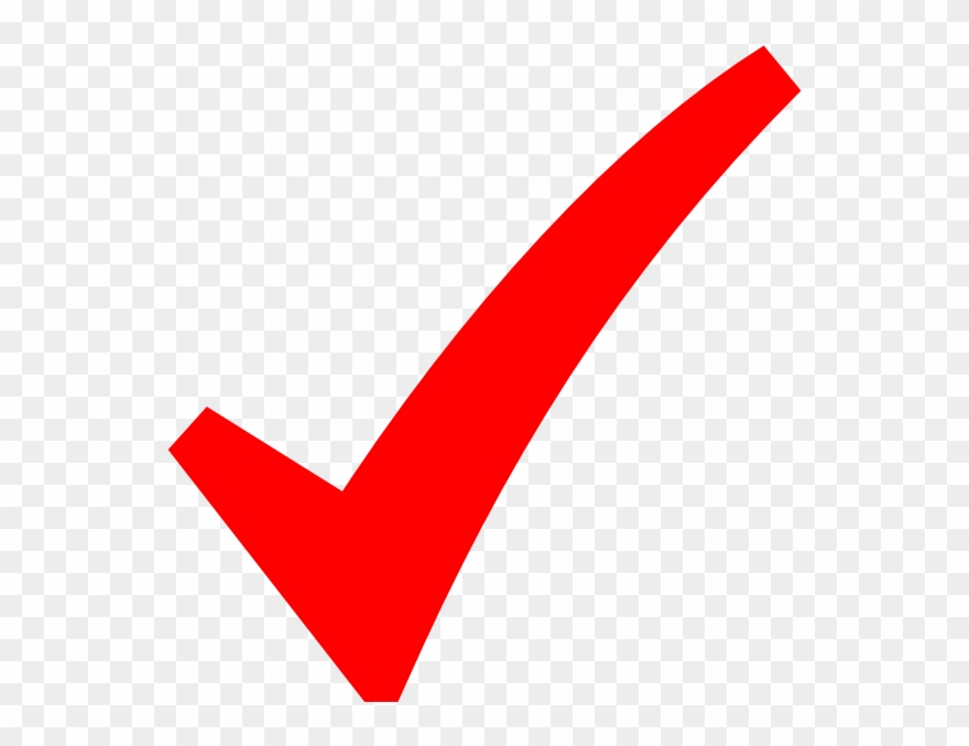 880x677 Check Mark Clip Art Red