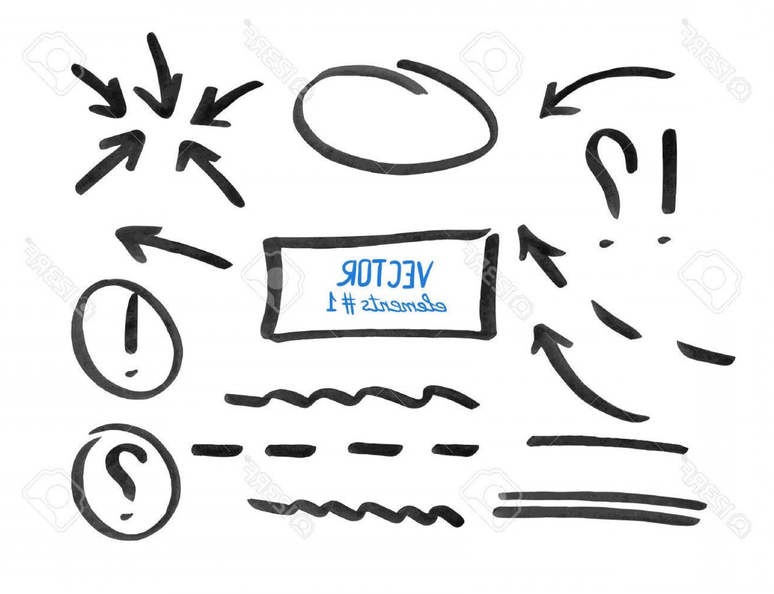 1560x1198 Photostock Vector Set Of Correction And Highlight Elements Part