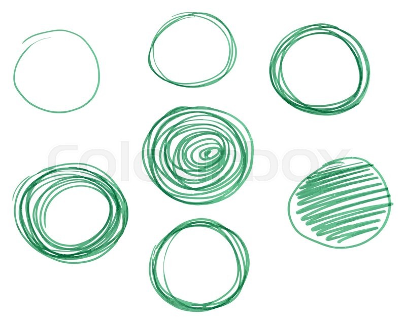 800x640 Set Of Hand Drawn Circles, Vector Logo Stock Vector Colourbox