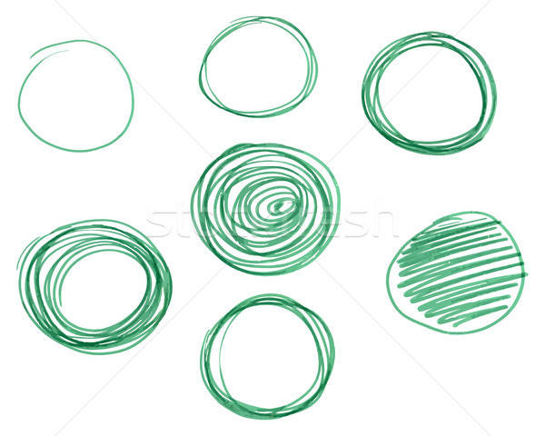 600x480 Set Of Hand Drawn Circles, Vector Logo Design Elements Marker