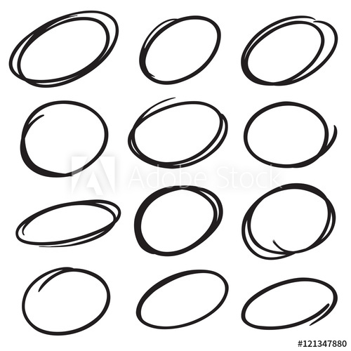 500x500 Hand Drawn Vector Marker Circles