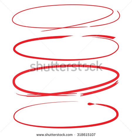 450x470 Red Circle Marker Set