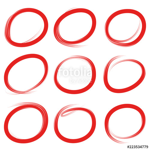 500x500 Red Circle Marker Set Stock Image And Royalty Free Vector