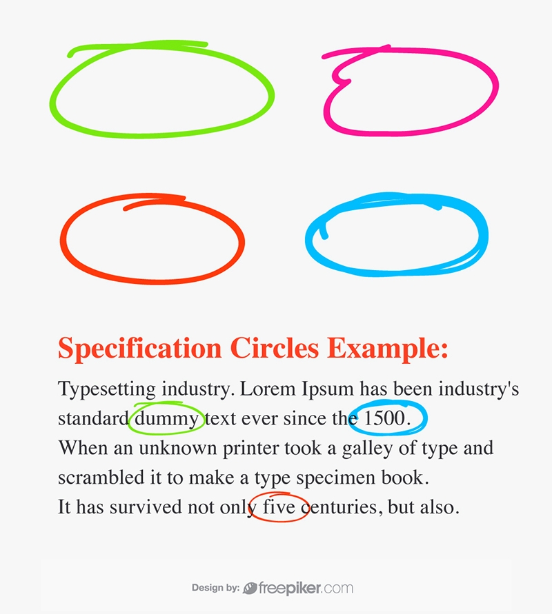 800x891 Freepiker Handdrawn Specification Marker Circle