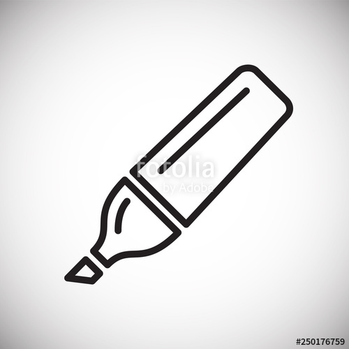 Marker Line Icon On White Background For Graphic And Web Design 500x500 Marker Line Icon On White Background For Graphic And Web Design