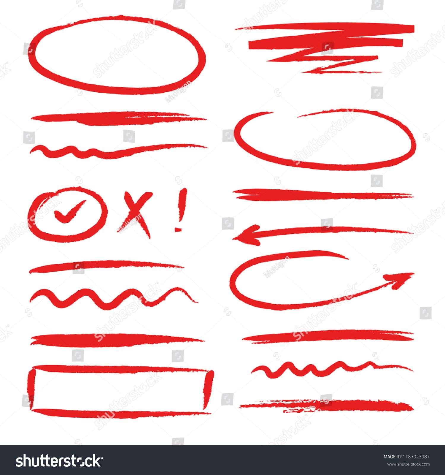 Marker Red Highlighters Hand Drawn Brush Ink Scribble Forms 1500x1600 Marker Red Highlighters Hand Drawn Brush Ink Scribble Forms