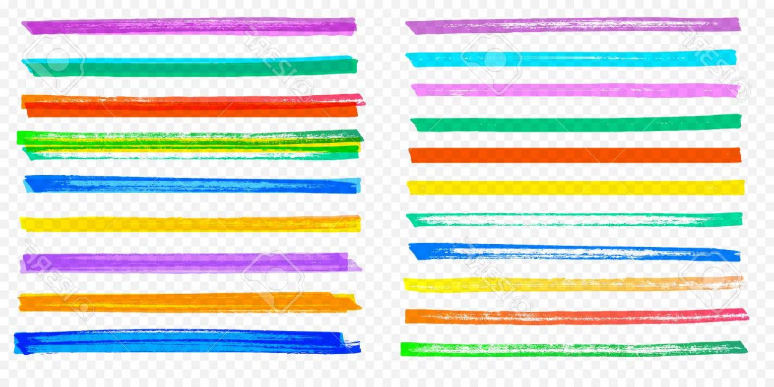 1560x780 Photostock Vector Highlight Brush Stroke Set Vector Color Marker