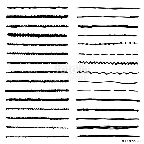 Wavy, Curly, Dotted, Straight And Zigzag Hand Drawing Marker Lines 500x500 Wavy, Curly, Dotted, Straight And Zigzag Hand Drawing Marker Lines