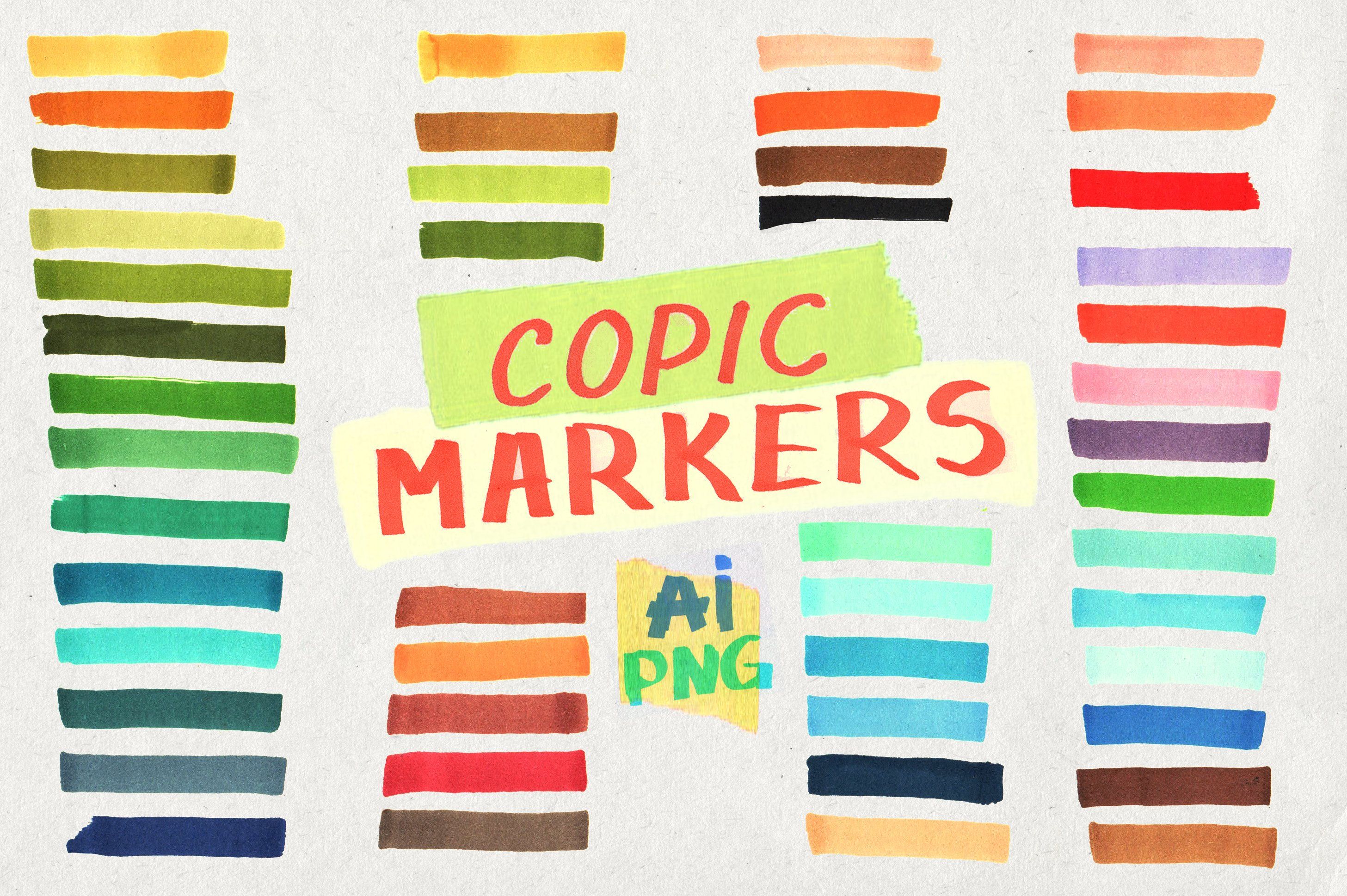 Copic Marker Brushes Strokes Vector 2913x1938 Copic Marker Brushes Strokes Vector