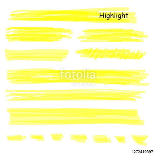 Hand Drawn Highlight Marker Lines Set Highlighter Yellow Strokes 500x500 Hand Drawn Highlight Marker Lines Set Highlighter Yellow Strokes