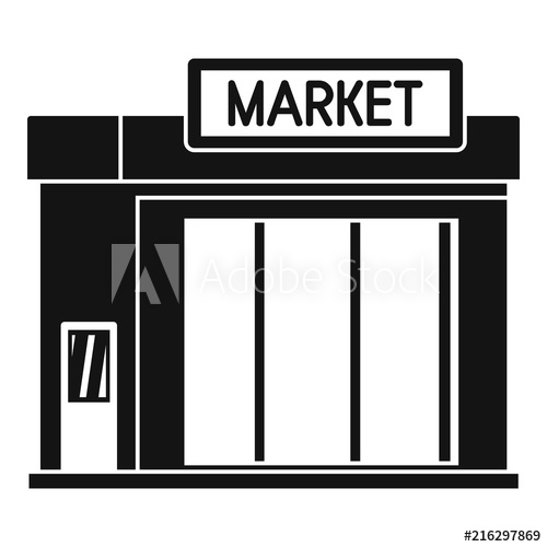 500x500 Gas Station Market Icon Simple Illustration Of Gas Station Market