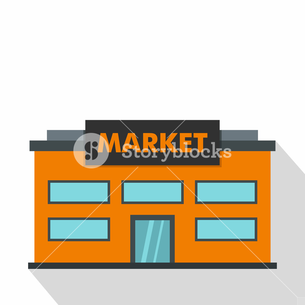 1000x1000 Market Icon Flat Illustration Of Market Vector Icon For Web