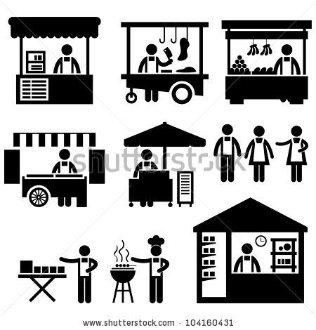450x470 Stock Vector Business Stall Store Booth Market Marketplace Shop