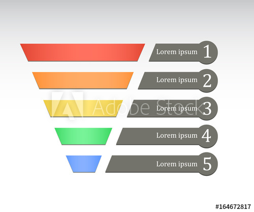 500x417 Rainbow Color Marketing Funnel Vector Illustration