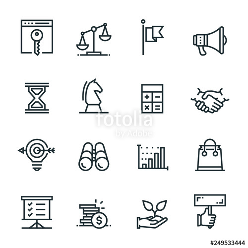 500x500 Marketing Icon Set Stock Image And Royalty Free Vector