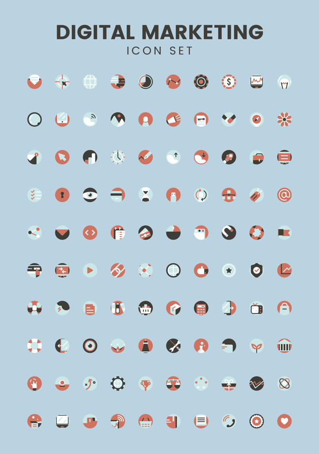626x892 Vector Set Of Digital Marketing Icons
