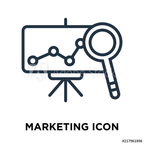 500x500 Marketing Icon Isolated On White Background Modern And Editable