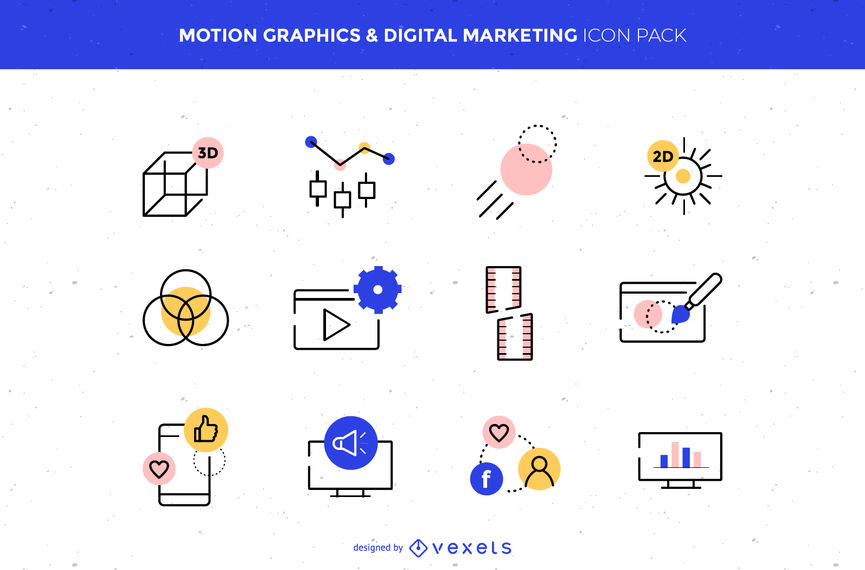 865x570 Digital Marketing Icons Pack