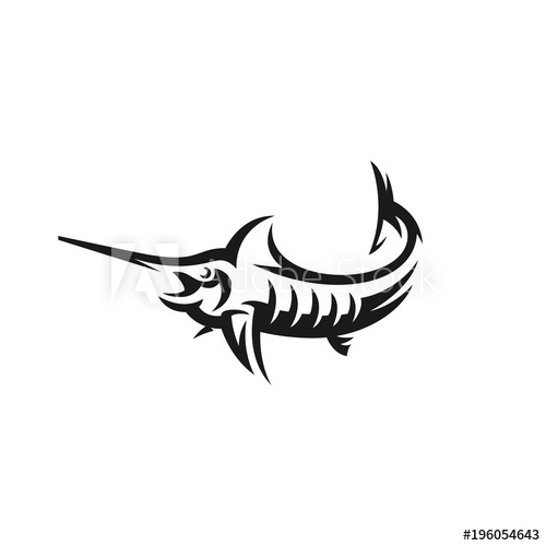 Marlin Fish Vector Logo Fishing Emblem 500x500 Marlin Fish Vector Logo Fishing Emblem