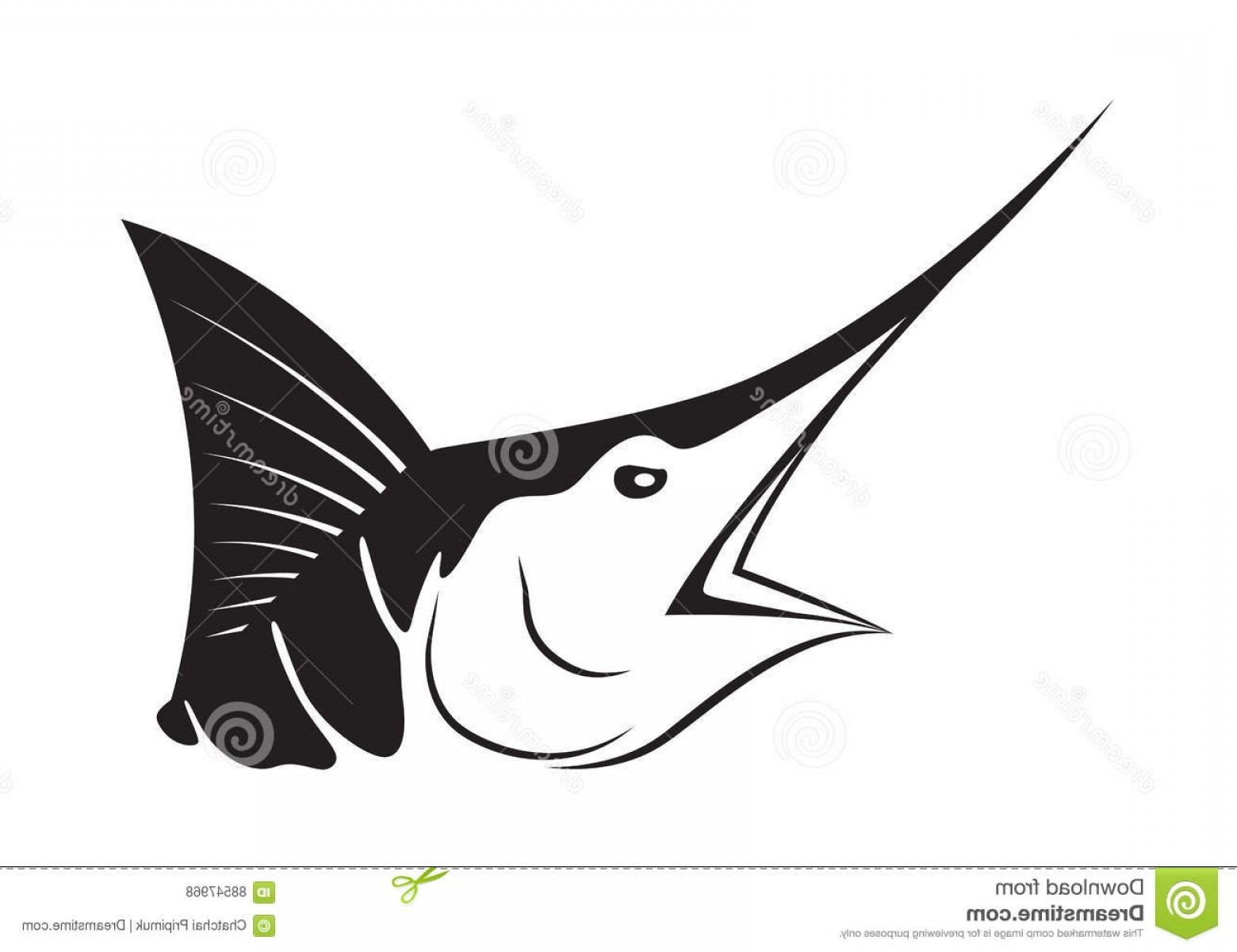 Stock Illustration Graphic Marlin Fish Vector Illustration Black 1560x1200 Stock Illustration Graphic Marlin Fish Vector Illustration Black