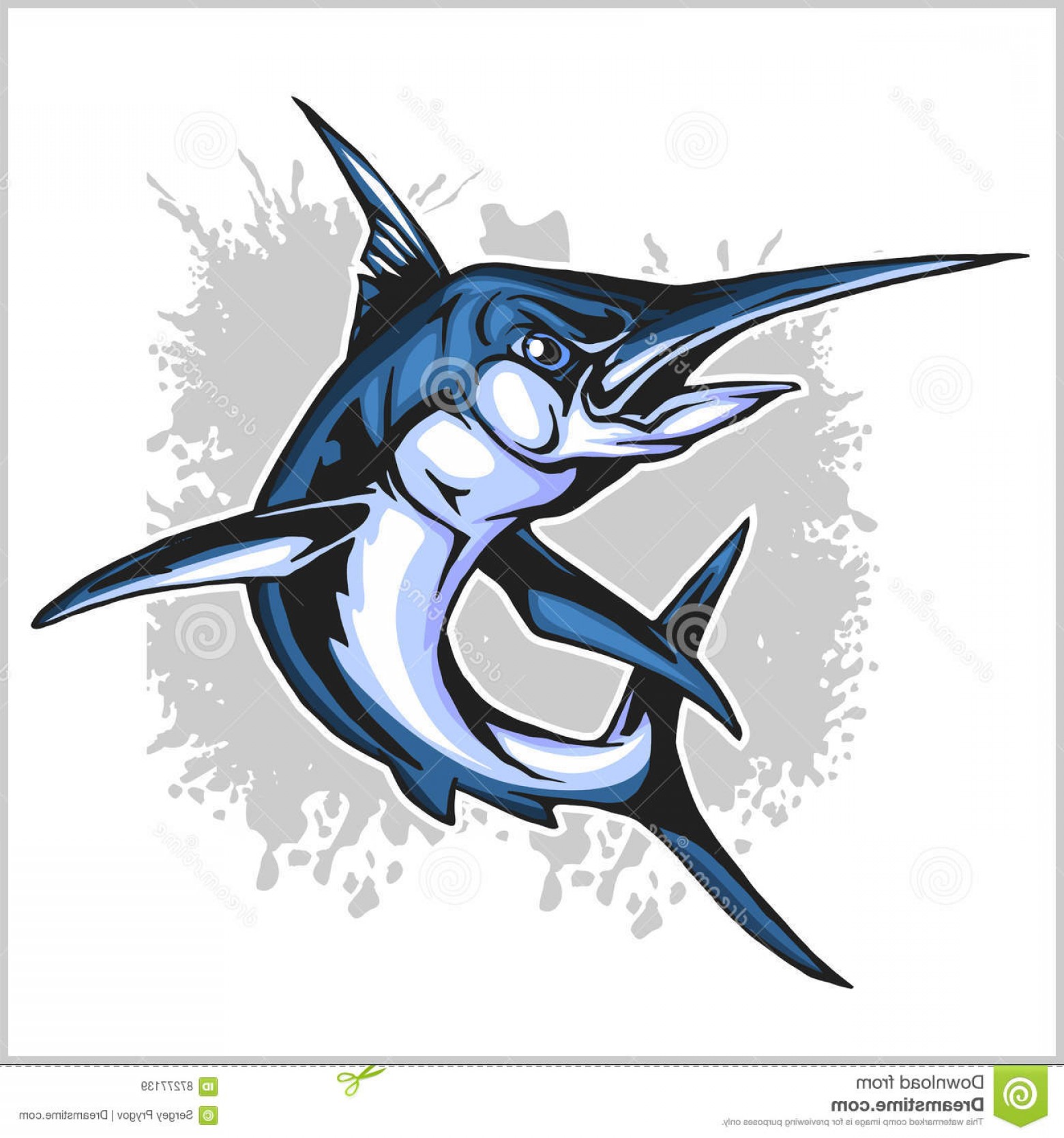 Stock Illustration Realistic Blue Marlin Fish Vector Illustration 1560x1668 Stock Illustration Realistic Blue Marlin Fish Vector Illustration