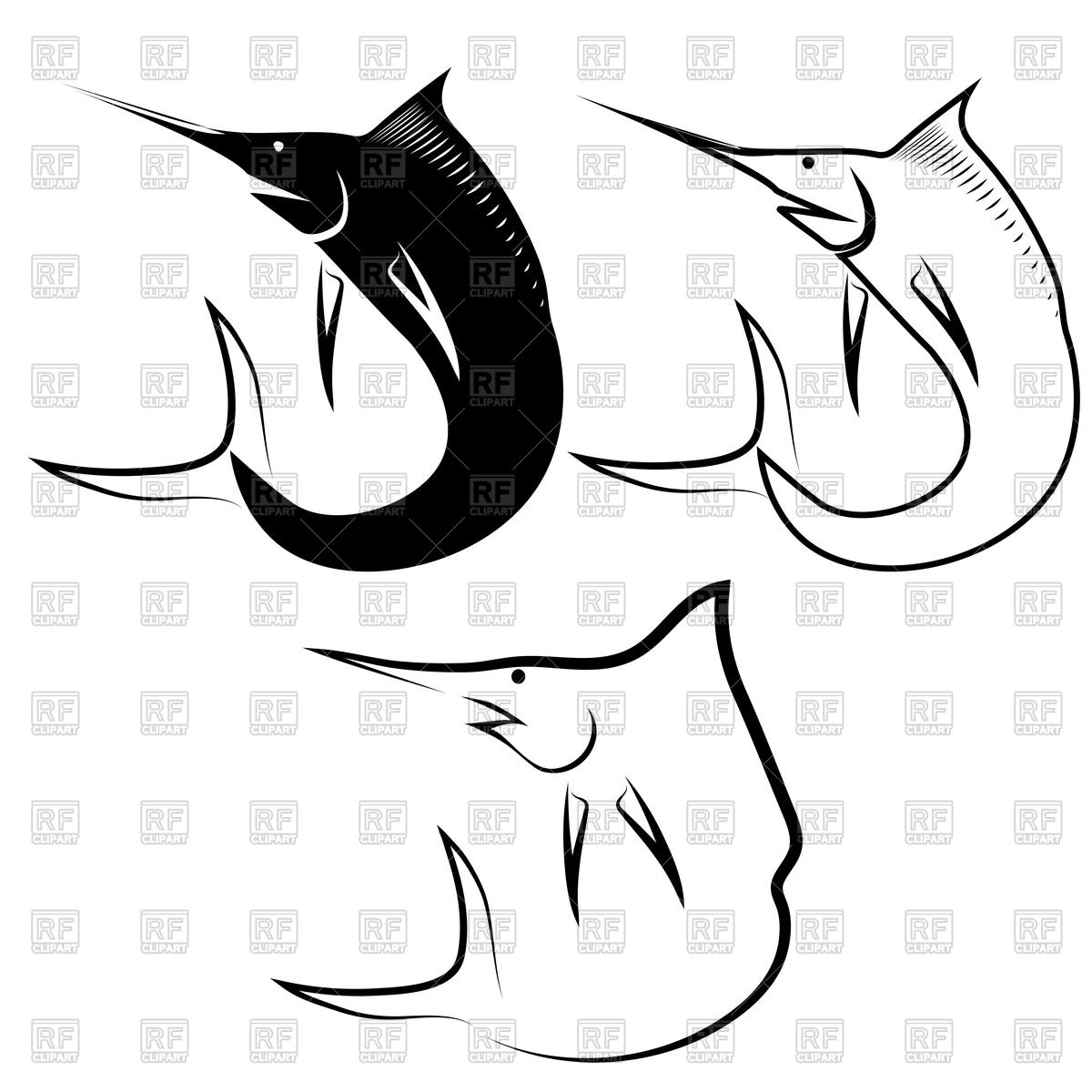 Stylized Marlin Fish Vector Image Of Plants And Animals 1200x1200 Stylized Marlin Fish Vector Image Of Plants And Animals