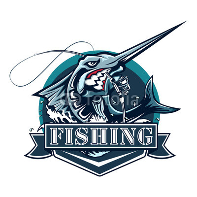 Blue Marlin Fishing Logo Illustration Black Marline Fishing Vector 400x400 Blue Marlin Fishing Logo Illustration Black Marline Fishing Vector