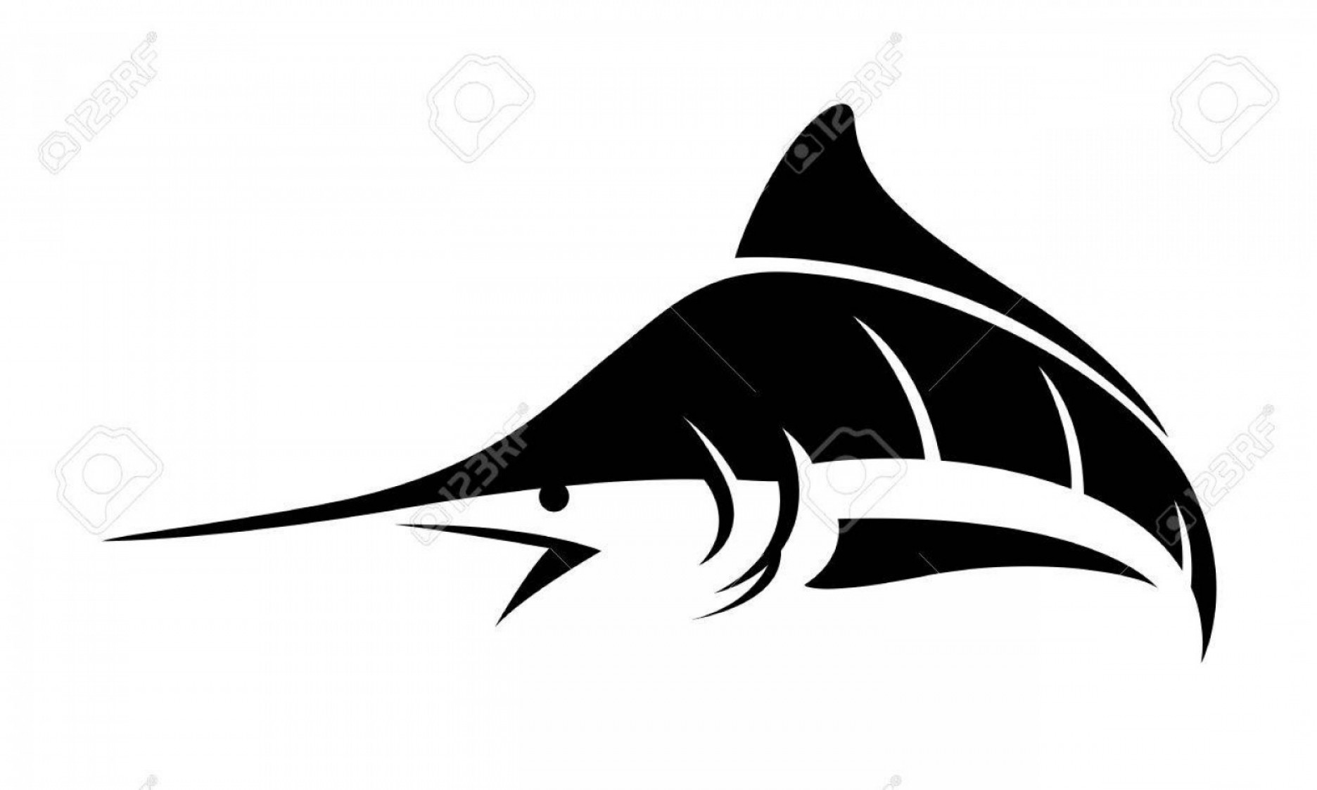1872x1123 Photostock Vector Graphic Marlin Fish Vector Handandbeak