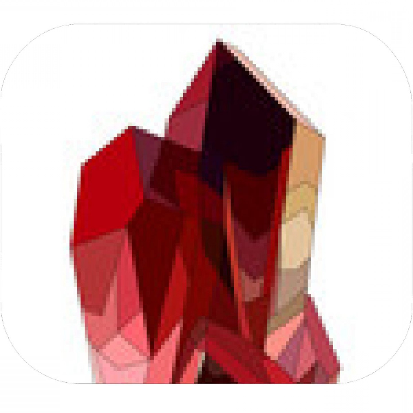 1440x1440 Red Or Burgundy Gem Stone Isolated On White Background Vector