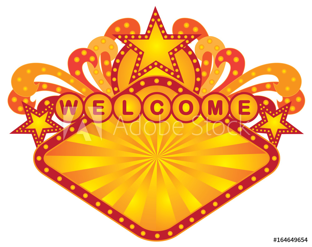1000x792 Photo Art Print Retro Marquee Welcome Sign Vector Illustration