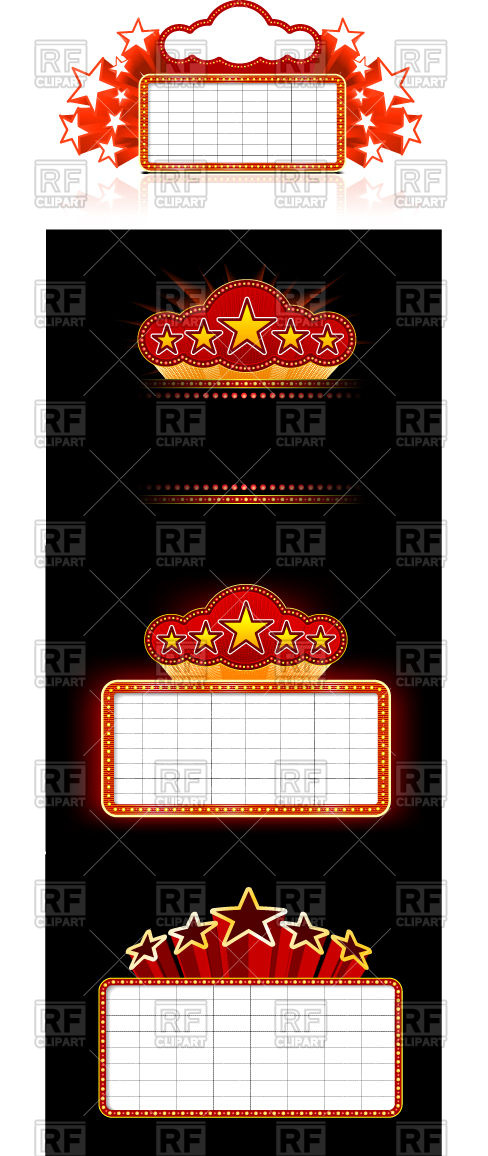 488x1156 Retro Illuminated Movie Marquee