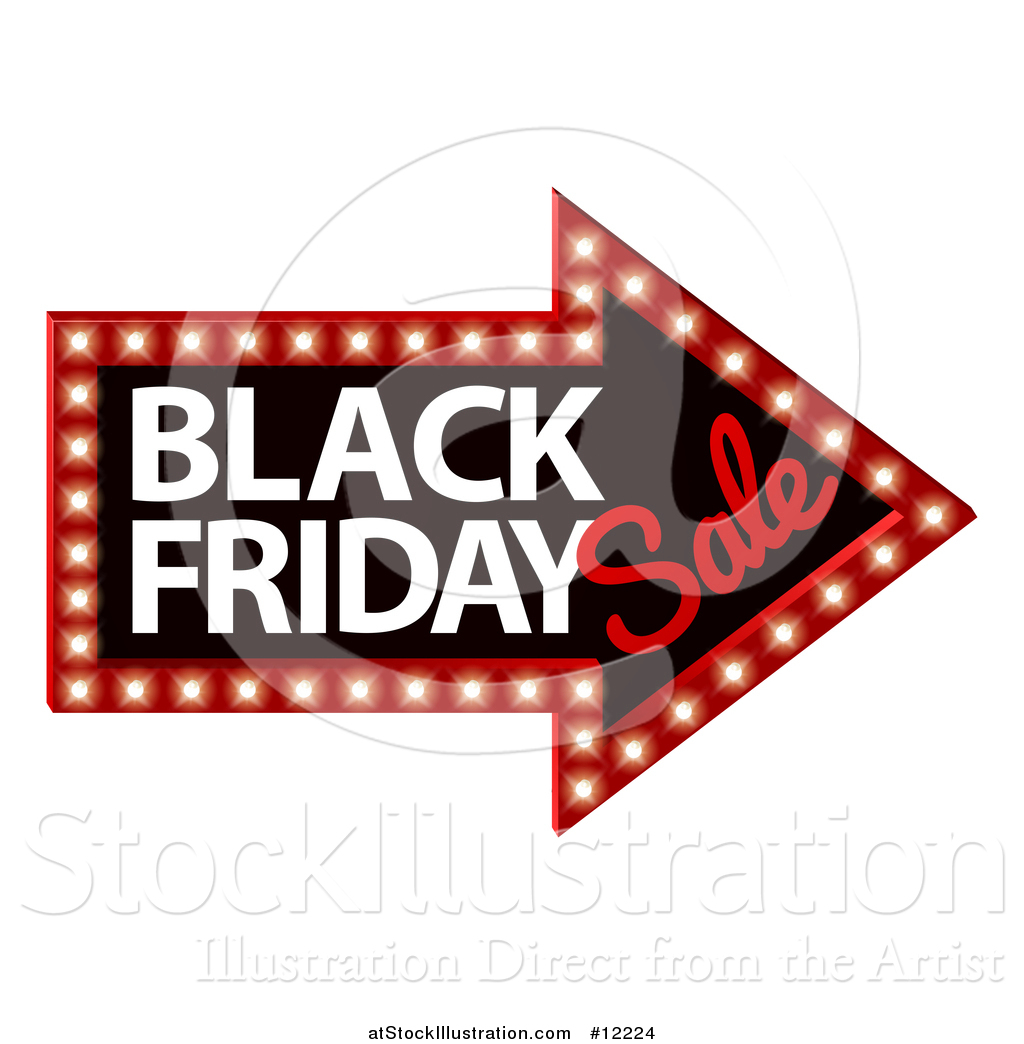 1024x1044 Vector Illustration Of A Black Friday Sale Arrow Marquee Sign