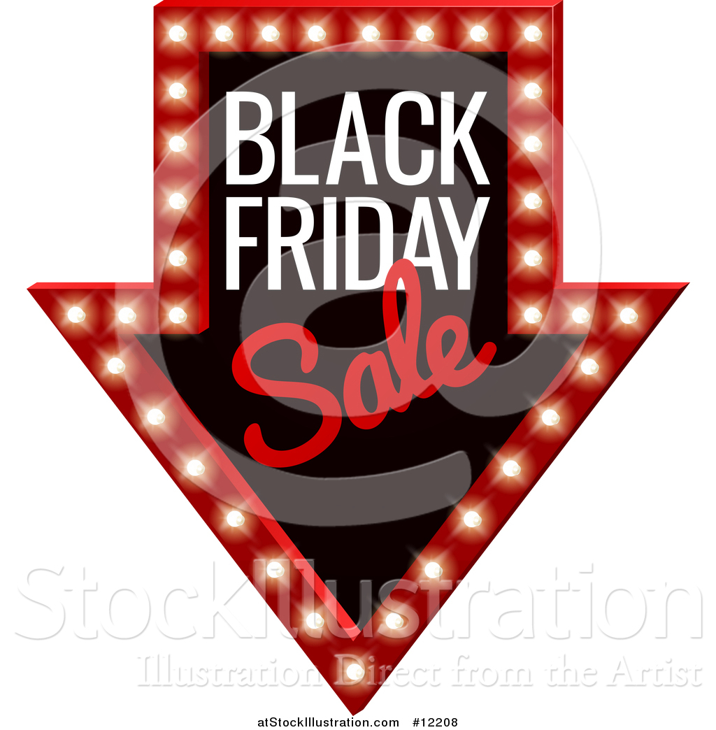 1024x1044 Vector Illustration Of A Illuminated Marquee Arrow Sign With Black